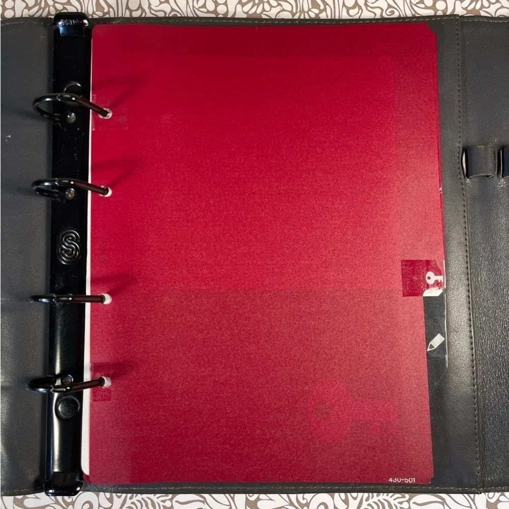 Vintage Time Manager Full Grain Leather Planner Binder Executive Organizer
